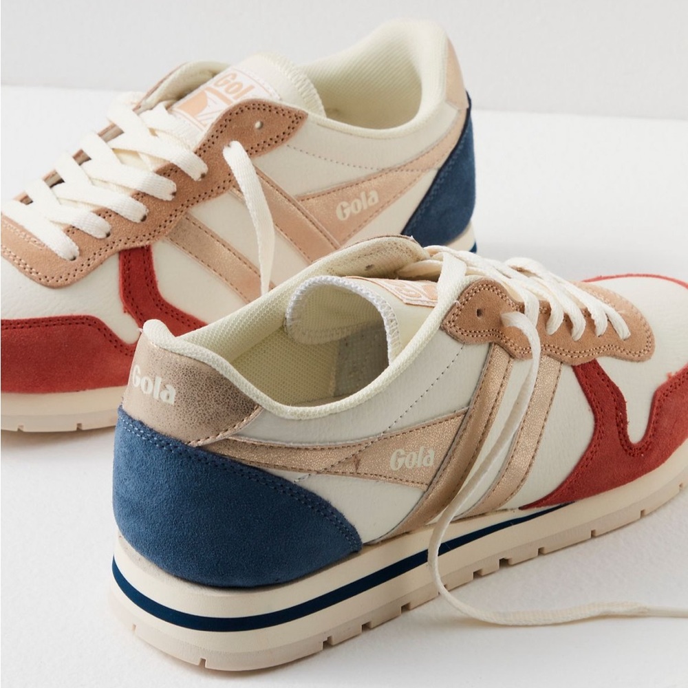Gola Daytona Quadrant Sneakers Orange Spice/Gold/Ink